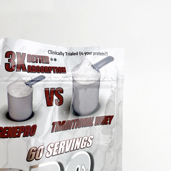 Protein Powder Packaging opening