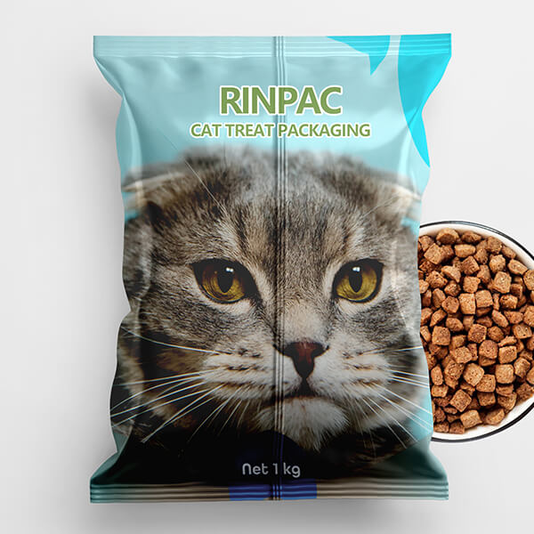 back line sealed bags Cat Treat Packaging